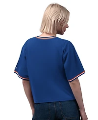 Starter Women's Royal Denver Broncos Ace Cropped T-Shirt