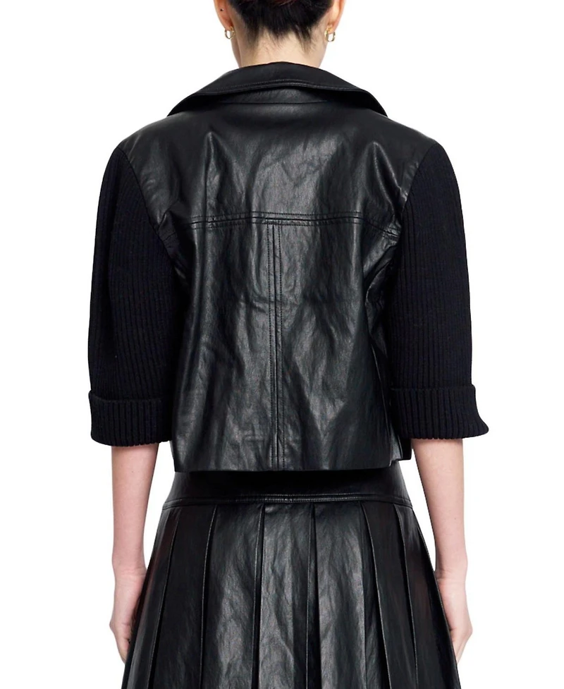 Central Park West Women's Quinn Cropped X Sweater Jkt