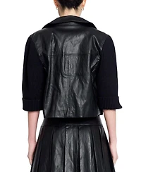 Central Park West Women's Quinn Cropped X Sweater Jkt