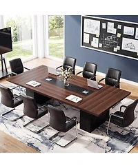 Tribesigns 8Feet Conference Table for 8-10, with Cable Management