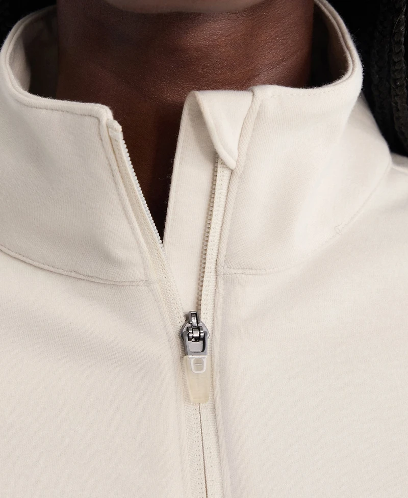 Fanatics Women's Beige Los Angeles Dodgers Oversized Clutch Tri-Blend Half-Zip Pullover Sweatshirt