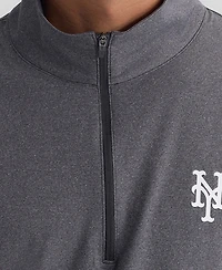 Fanatics Men's Charcoal New York Mets Clutch Quarter-Zip Pullover Sweatshirt