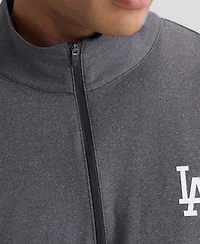 Fanatics Men's Charcoal Los Angeles Dodgers Clutch Quarter-Zip Pullover Sweatshirt