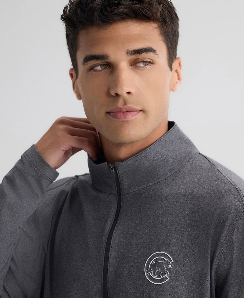 Fanatics Men's Charcoal Chicago Cubs Clutch Quarter-Zip Pullover Sweatshirt
