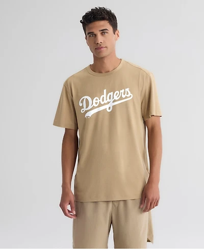 Fanatics Men's Khaki Los Angeles Dodgers Clutch Winning Edge T-Shirt