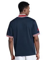 Starter Men's Navy Boston Red Sox Button-Up Short sleeves Jacket