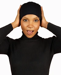 Kin Apparel Unisex Black Satin Lined Skull Cap Set of 2