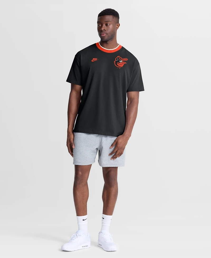 Nike Men's Black Baltimore Orioles Cooperstown Collection Ringer T-Shirt