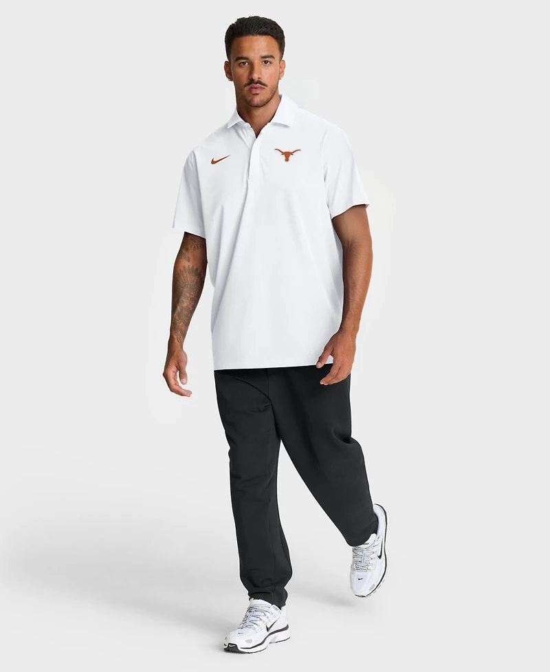 Nike Men's White Texas Longhorns Coaches Sideline Dri-fit Polo Shirt