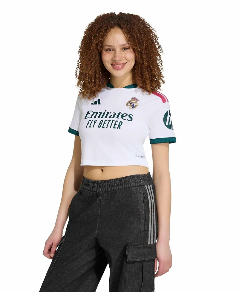 Adidas Women's White Real Madrid 2026/27 Home Cropped Replica Jersey