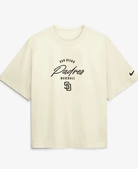 Nike Women's Jackson Merrill Cream San Diego Padres Premium Essentials Boxy Name Number T-Shirt