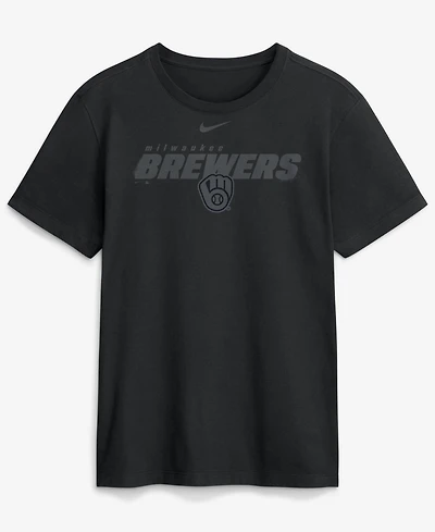 Nike Men's Black Milwaukee Brewers Tonal Club T-Shirt