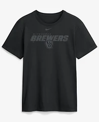 Nike Men's Black Milwaukee Brewers Tonal Club T-Shirt