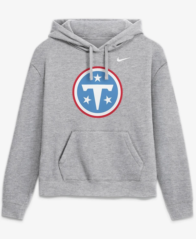 Nike Women's Heather Gray Tennessee Titans Primetime Club Hoodie