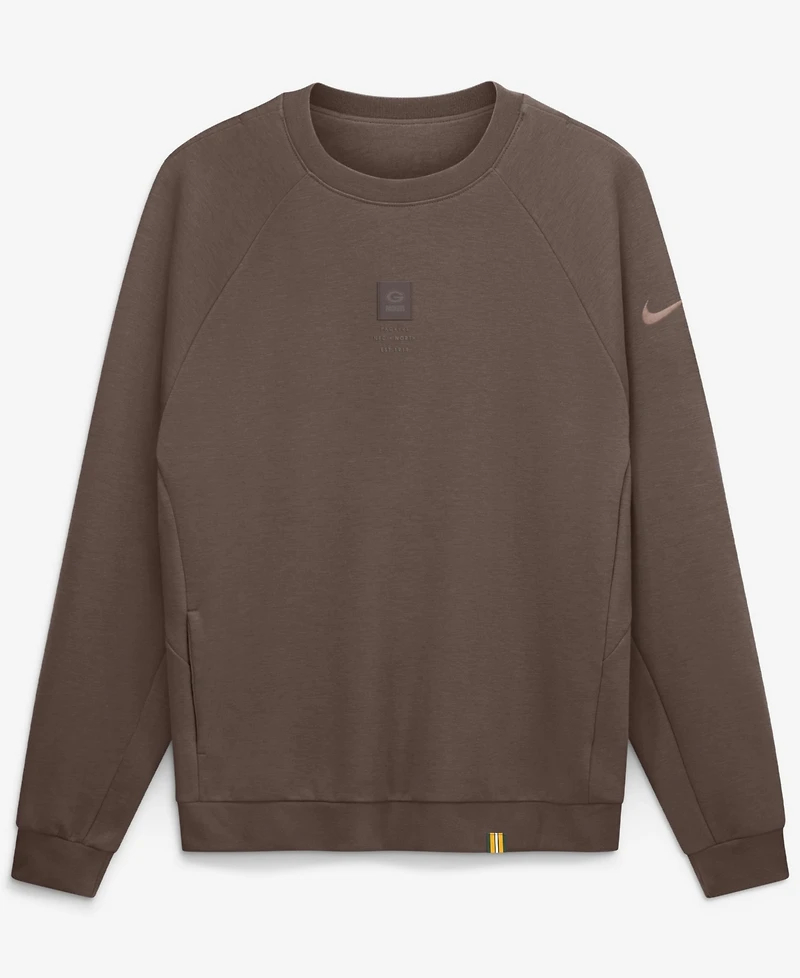 Nike Men's Brown Green Bay Packers Full Defense Dri-fit Primary Sweatshirt