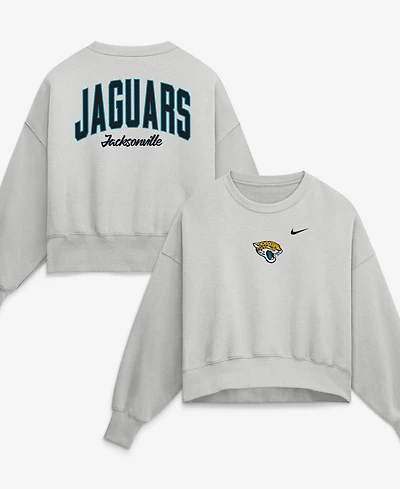 Nike Women's Gray Jacksonville Jaguars Oversized Primetime Phoenix Fleece Sweatshirt