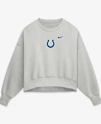 Nike Women's Gray Indianapolis Colts Oversized Primetime Phoenix Fleece Sweatshirt