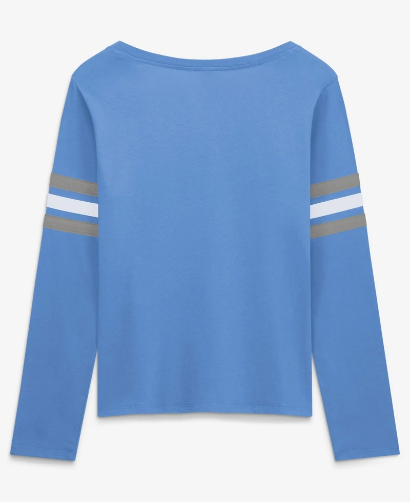 Fanatics Women's Blue Tennessee Titans Team First Coverage Scheme Lace-UpLong sleeves T-Shirt