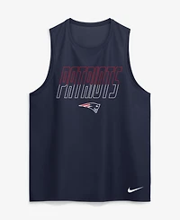 Nike Men's Navy New England Patriots Kickoff Miler Dri-fit Tank Top