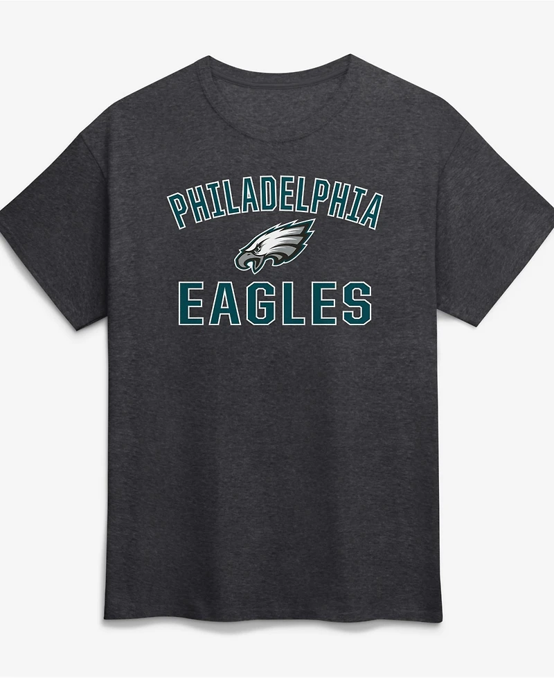 Logo Athletic Men's Charcoal Philadelphia Eagles Cotton Victory Arch T-Shirt