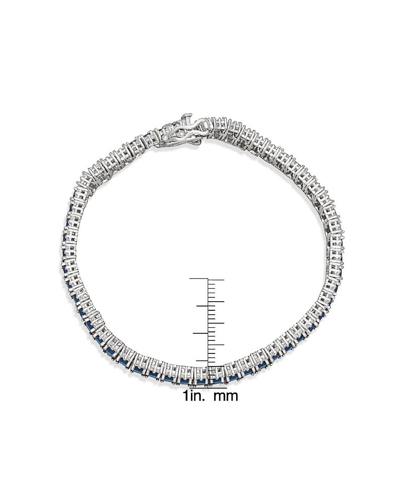 Macy's Simulated Sapphire and Cubic Zirconia Laydown Bracelet