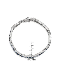 Macy's Simulated Sapphire and Cubic Zirconia Laydown Bracelet