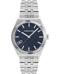 Ferragamo Men's Silver Stainless Steel Bracelet Watch 40mm