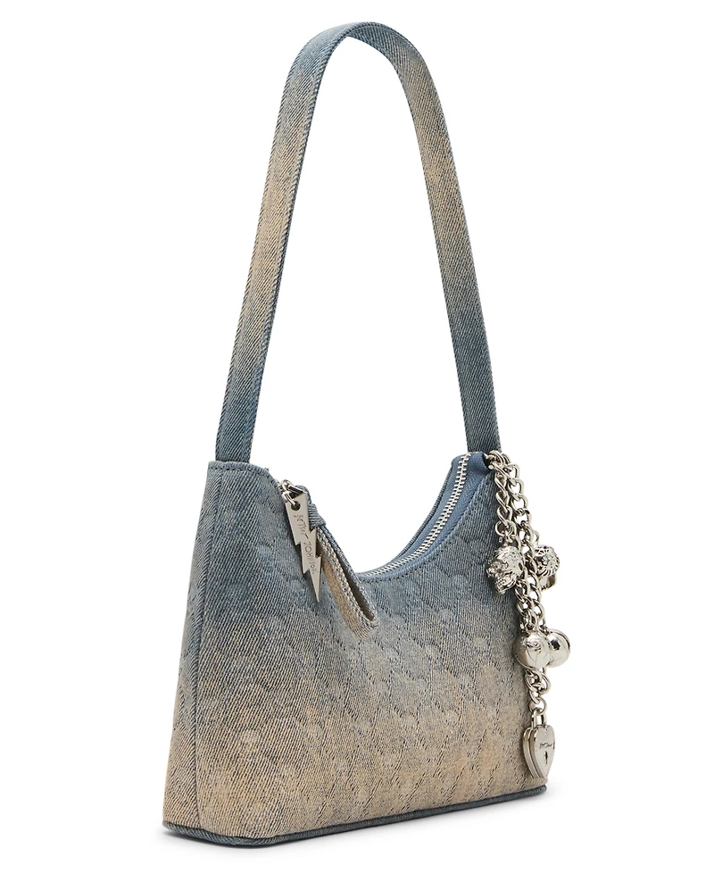 Betsey Johnson Headliner Deboss Top Zipper Shoulder Bag