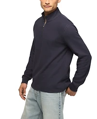 Lucky Brand Men's Mock Neck Quarter-Zip Textured Pullover Sweater