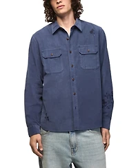 Lucky Brand Men's Embroidered Corduroy Workshirt