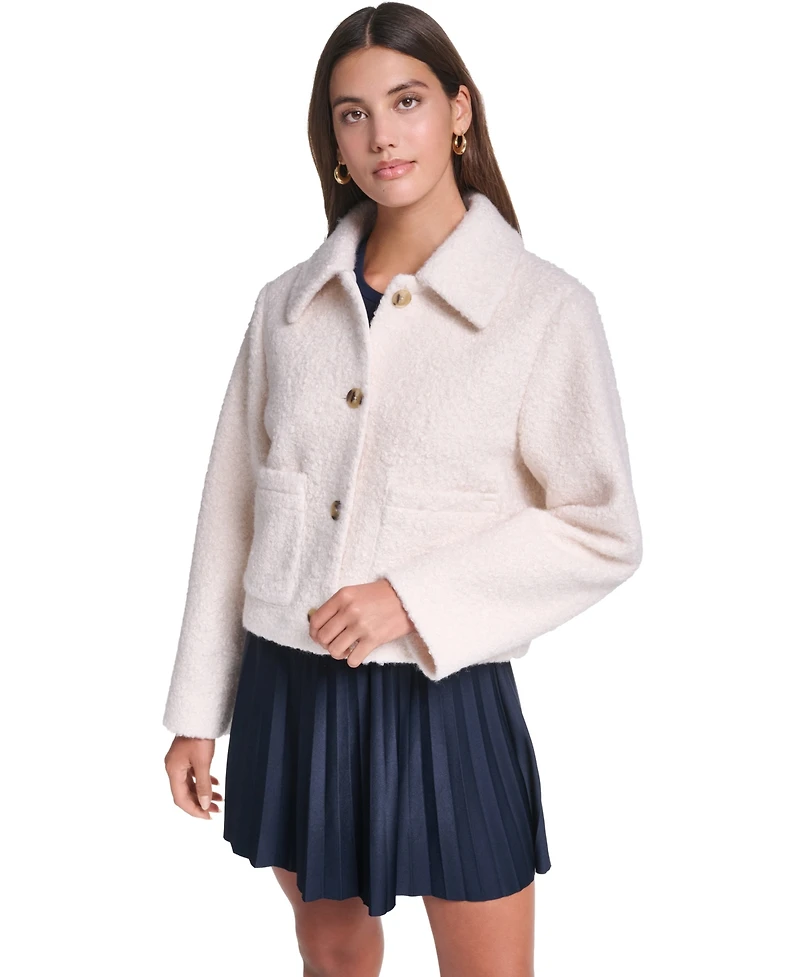 Levi's Women's Laydown Collar Cropped Boucle Work Jacket
