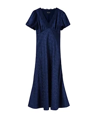 Whistles Women's Jacquard V-Neck Midi Dress