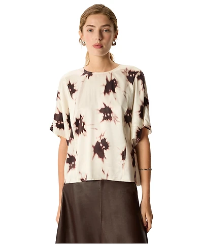 Whistles Women's Shadow Floral Viscose Blouse