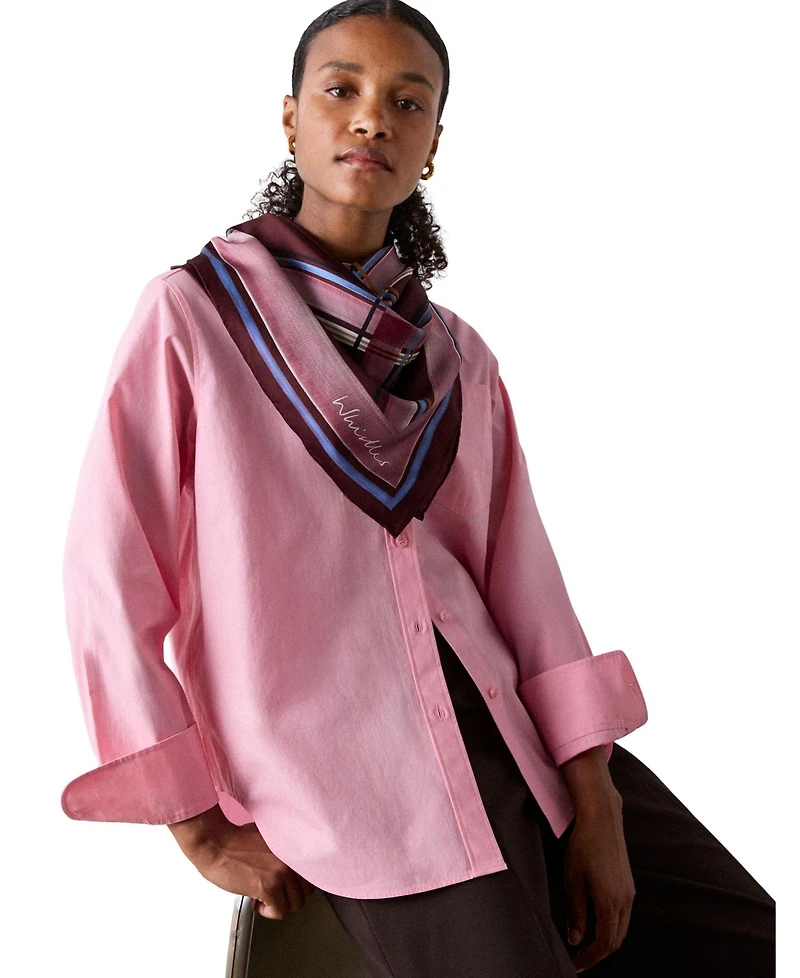 Whistles Women's Bib Detail Cotton Poplin Shirt