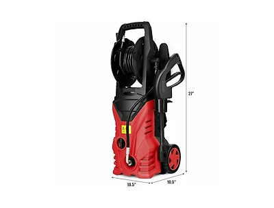 Lucky One 1800W 2030PSI Electric Pressure Washer with Hose Reel, High Pressure Cleaner