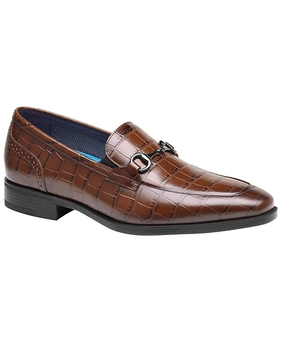 Johnston & Murphy Men's Gibbons Bit Memory Foam Almond-Toe Loafers