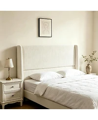 gaomon Queen Size Wingback Headboard 50.6" Tall Corduroy Upholstered with High-Density Padding, Sturdy Wood Frame, Easy Assembly