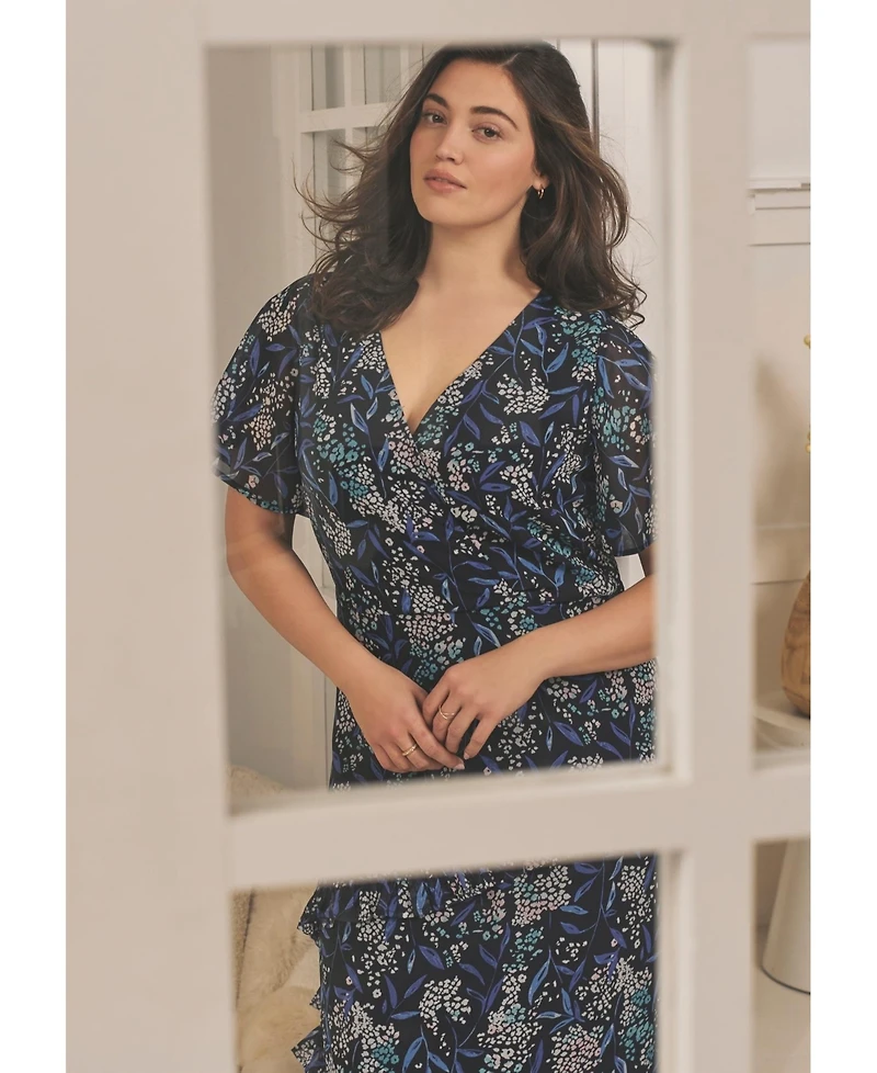 Avenue Women's Maxi Ruffle Dress