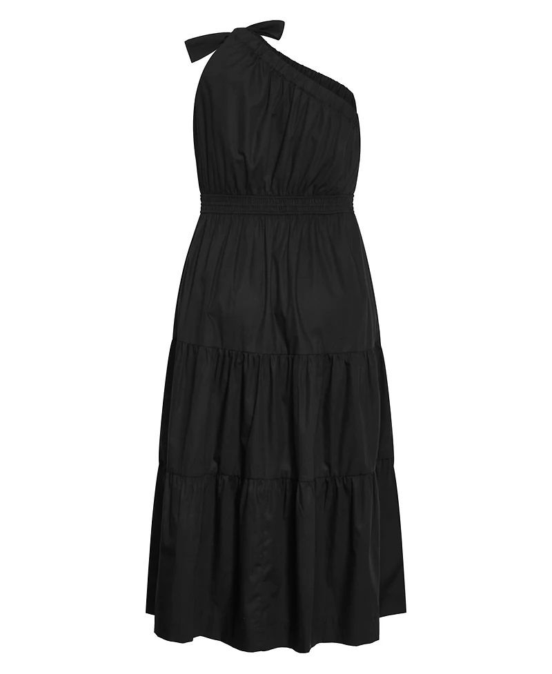 City Chic Women's Haylee One Shoulder Cotton Maxi Dress