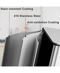 gaomon 3x30L Stainless Steel Recycling Trash Can with Soft Close Pedal Lids, Kitchen Bin for Home, Office