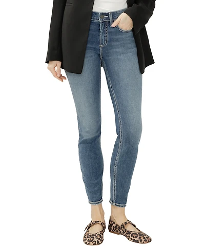 Silver Jeans Co. Women's Suki Curvy Fit Mid-Rise Medium Wash