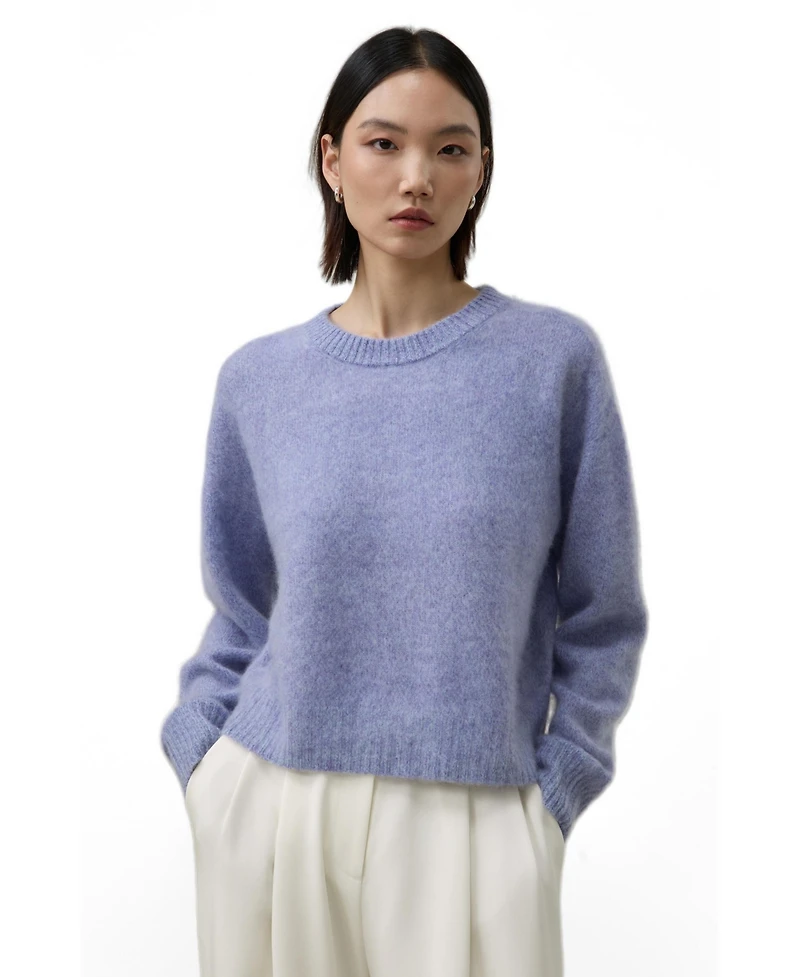 Lilysilk Women's Brushed Two-Tone Seamless Cashmere Sweater