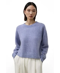 Lilysilk Women's Brushed Two-Tone Seamless Cashmere Sweater
