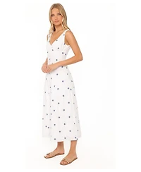 Petal and Pup Women's Luellen V-Neck Sleeveless Floral-Print Midi Dress
