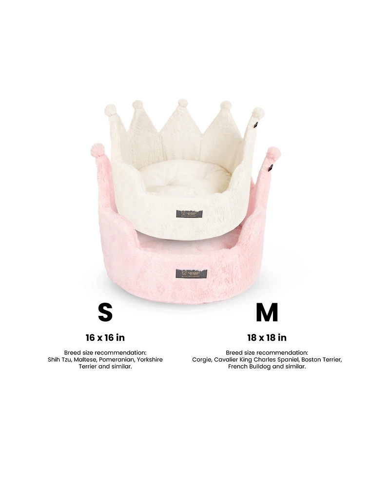 Nandog Crown Bed for Dogs, Cats