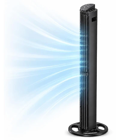 Ltmate Global Inc. Smart Tower Fan with Remote Control, 6 Hyper Speeds & 3 Modes, 40 inches, 15h Timer Portable Floor Bladeless Fan