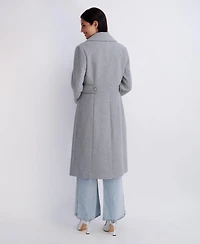 Kensie Women's Faux Wool Walker With Button Front