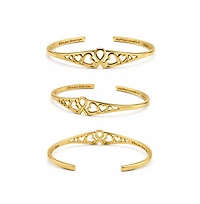 Dloria Choose Hope Cancer Awareness Heart Engraved Adjustable Cuff Bracelet