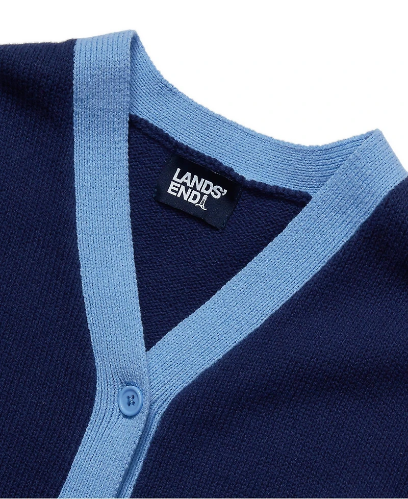Lands' End Big Girls Plus Long Sleeve Cardigan