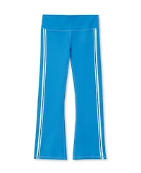 Lands' End Girls Active Flare Leggings with Side Stripe